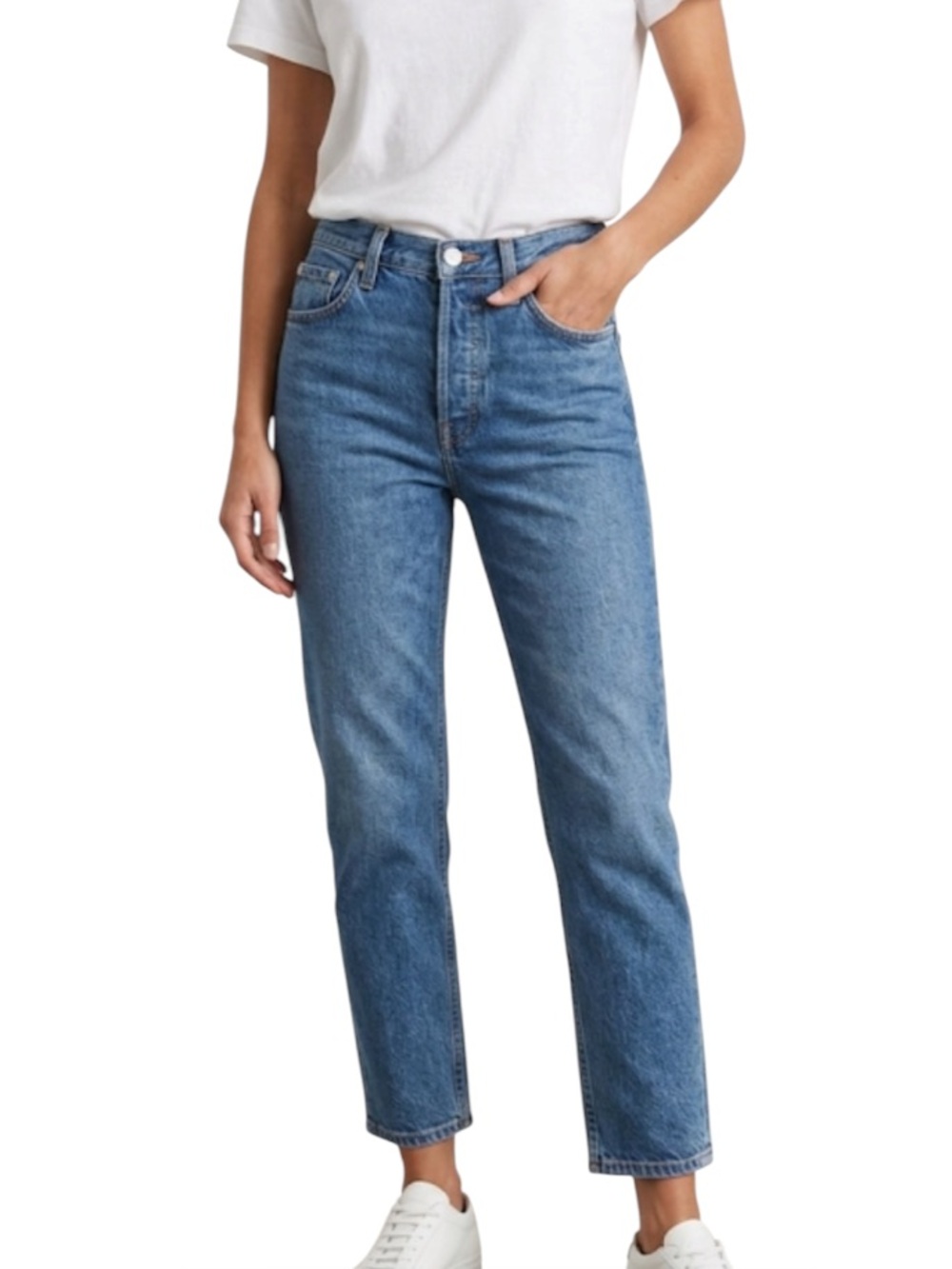Everlane The 90s Cheeky High Rise Crop Straight Jeans 100% Organic Cotton 25